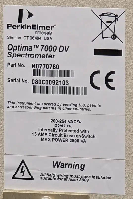 Perkin Elmer #Optima-7000-DV, ICP-OES Spectrometer, Complete Laboratory System, Autosampler & Chiller - Image 2