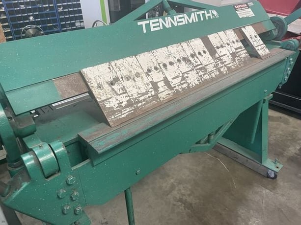 12 gauge x 4' Tennsmith #U4812, Box & Pan Brake, 4" box, 1.5" beam, 1" adj - Image 1