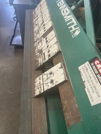 12 gauge x 4' Tennsmith #U4812, Box & Pan Brake, 4" box, 1.5" beam, 1" adj - Image 3