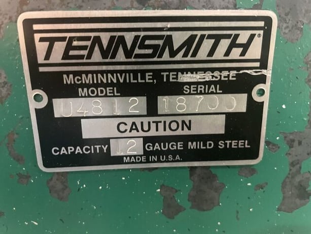 12 gauge x 4' Tennsmith #U4812, Box & Pan Brake, 4" box, 1.5" beam, 1" adj - Image 5