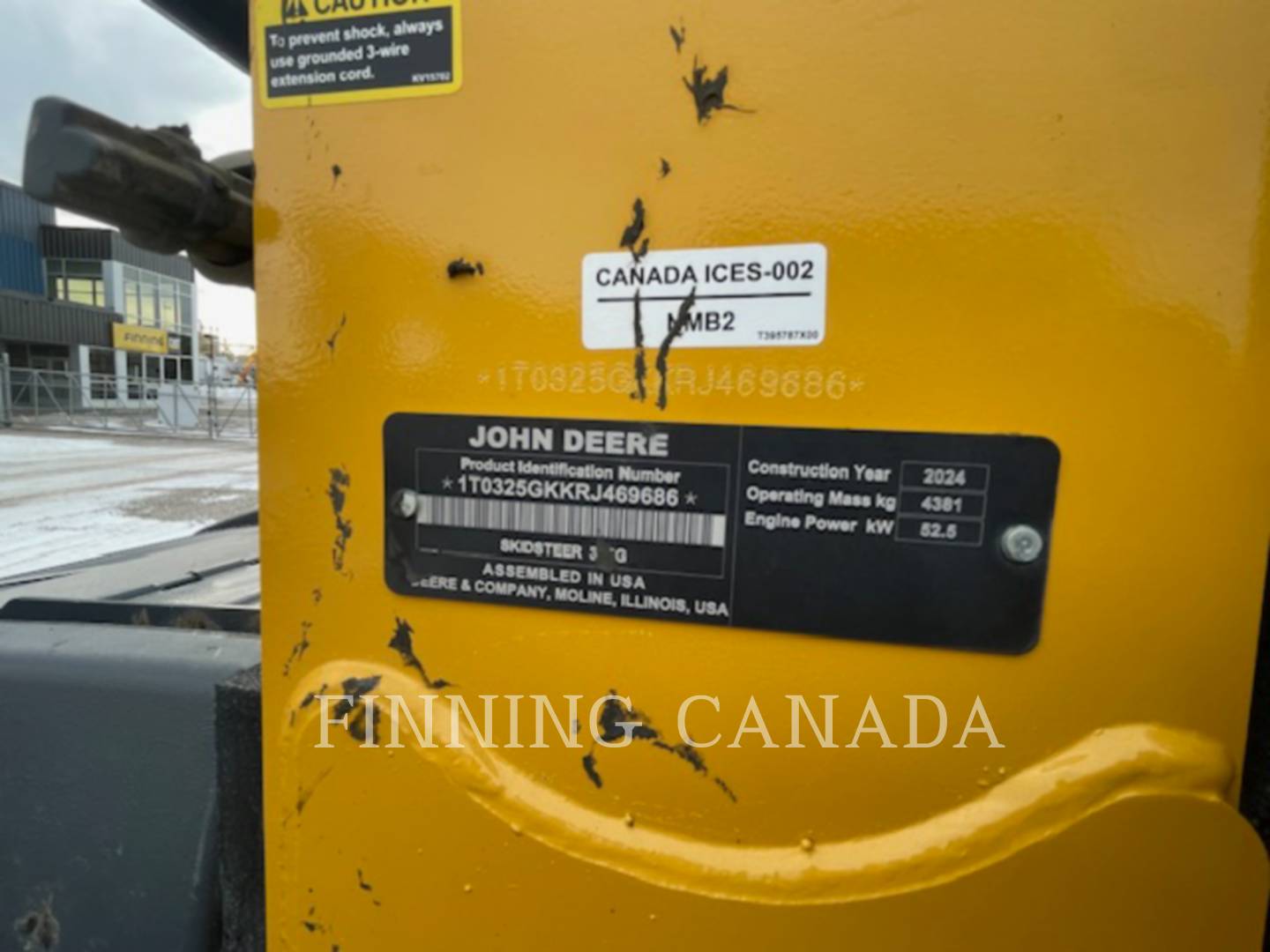 John Deere 325G, Track Loader, 380 hours, S/N: 1T0325GKKRJ469686, 2024 - Image 6