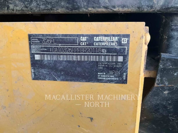 Caterpillar 326FL, Excavator, 3983 hours, S/N: FBR20110, 2018 - Image 6