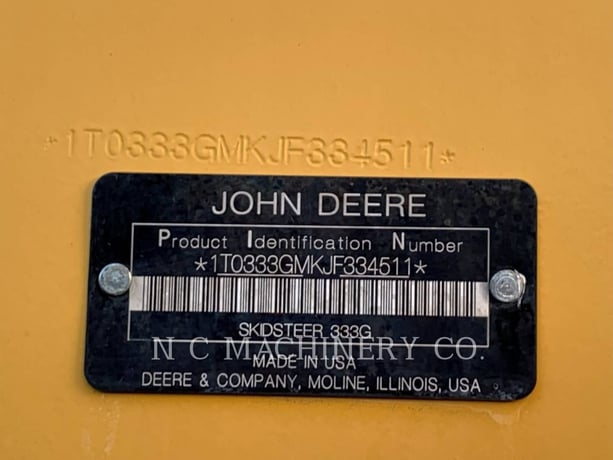 John Deere 333G, Skid Steer Loader, S/N: 334511, 2018 - Image 4