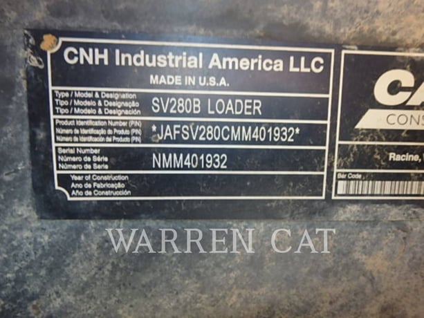 Case SV280B, Skid Steer Loader, 4072 hours, S/N: NMM401932, 2021 - Image 6