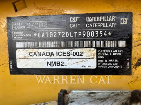 Cat 272D3 C3H1, Skid Steer Loader, 2493 hours, S/N: TP900354, 2023 - Image 5