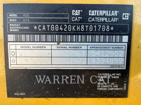 Cat 420 AE4, Backhoe Loader, 2778 hours, S/N: H8T01708, 2021 - Image 6