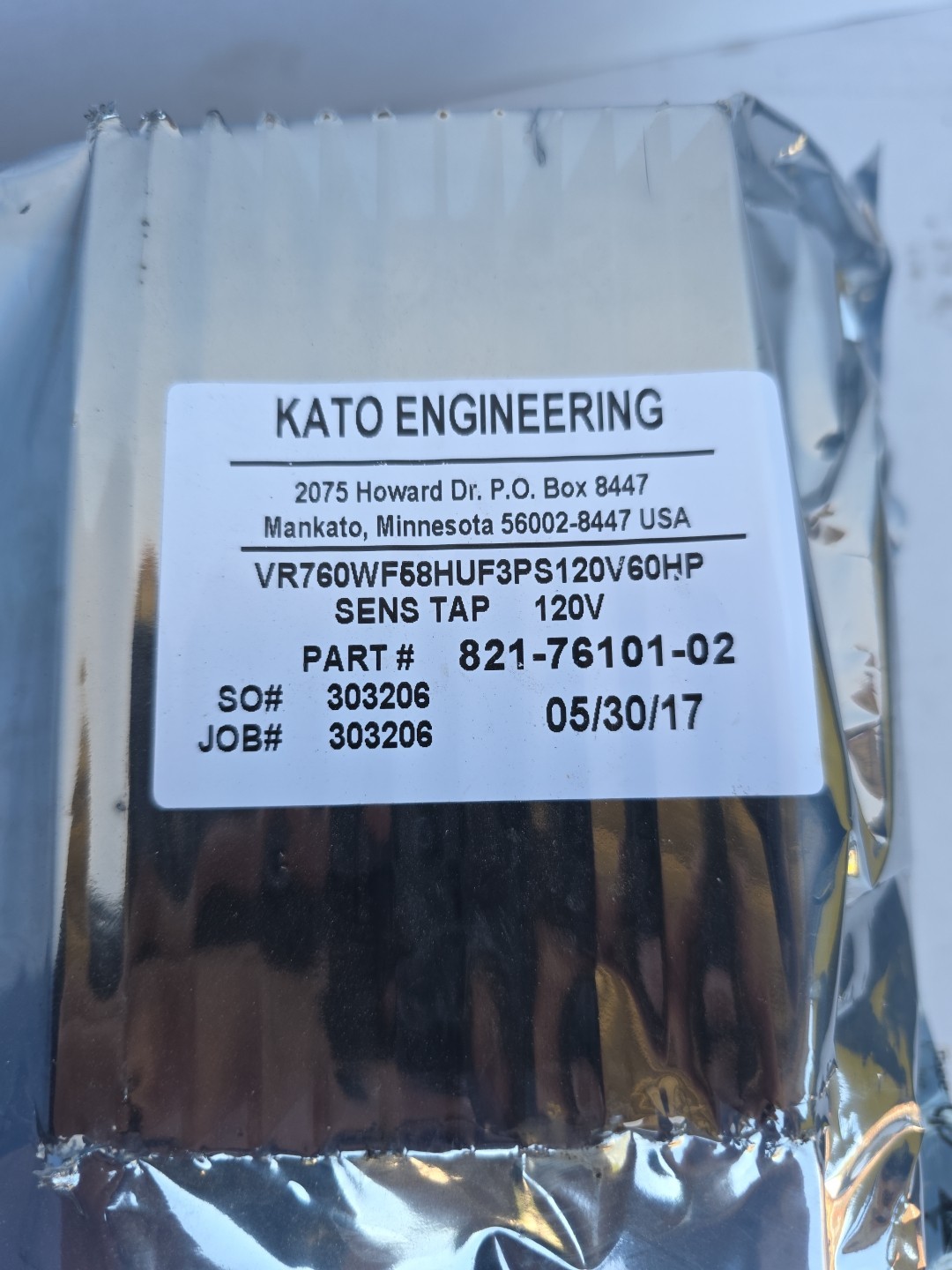 Kato Engineering #KCR-760, Voltage Regulator, 120 V, 2017 - Image 2
