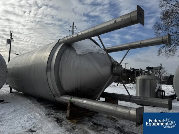 31372 gallon, M Roth GmbH, Storage Tank, 304 Stainless Steel, 153.5" ID x 334" straight side, dish top, cone - Image 5
