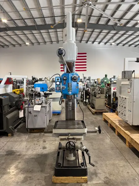 25" Yoshida #YUD-650, Heavy Duty Drill Press Tapping, 16.25" x 21" table, 2" mild steel drilling, 1.5" mild - Image 1