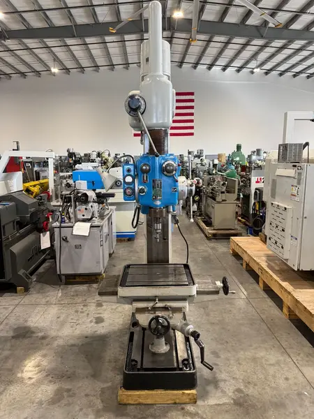 25" Yoshida #YUD-650, Heavy Duty Drill Press Tapping, 16.25" x 21" table, 2" mild steel drilling, 1.5" mild - Image 2
