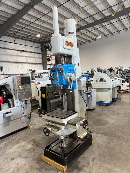 25" Yoshida #YUD-650, Heavy Duty Drill Press Tapping, 16.25" x 21" table, 2" mild steel drilling, 1.5" mild - Image 3