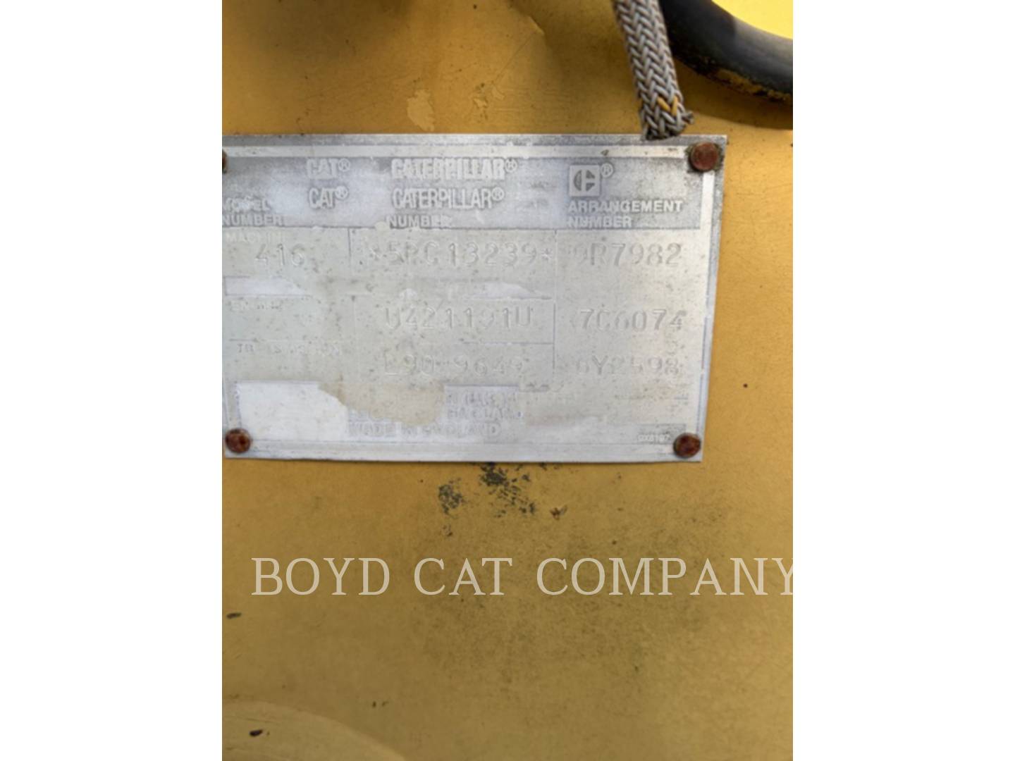 Cat 416II, Backhoe Loader, 5903 hours, S/N: 5PC13239, 1991 - Image 8
