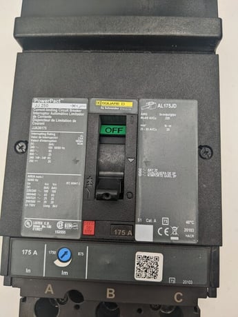 175 Amps, Square D #JJA36175, I-Line Circuit Breaker, 600 Volts, 3P, 3PH - Image 4