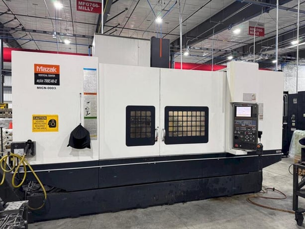 Mazak #VCN-700E/40-II, vertical machining center, 80" X, 27.6" Y, 28.3" Z, 12000 RPM, 48 automatic tool - Image 1