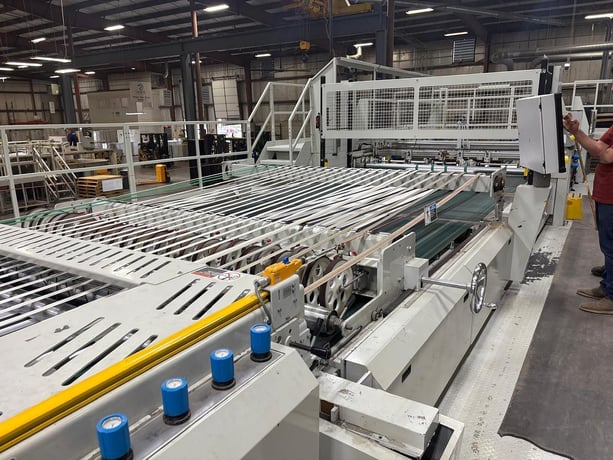 98" BW Papersystems/Marquip #Falcon-2500, Dual Rotary Sheeter, 72" unwind diameter, 130" cut off length, 2018 - Image 2