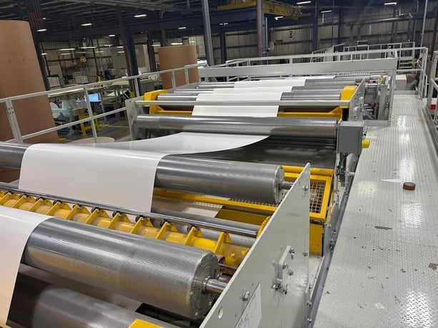 98" BW Papersystems/Marquip #Falcon-2500, Dual Rotary Sheeter, 72" unwind diameter, 130" cut off length, 2018 - Image 8