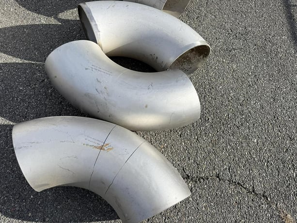 lot of large industrial pipe fittings & pipe junct - Image 4