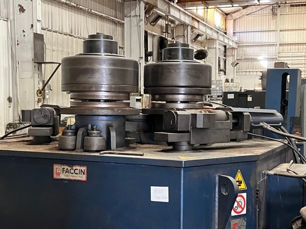 6" x 6" x 1/2" Faccin #RMCI-170, hydraulic angle bending roll, 6.7" shaft diameter, 18.9" roll diameter - Image 4