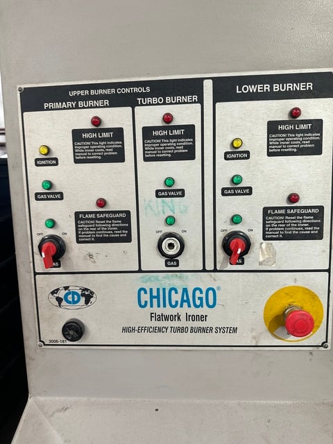 32" x 120" Chicago Dryer #Imperial-232, LP Gas Ironer, Two-Roll, 8 HP, 208 V, 2010 - Image 3