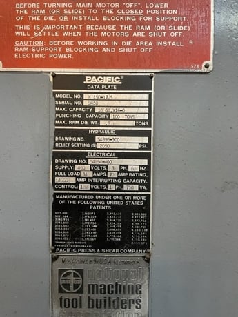 150 Ton, Pacific #K150-17.5, hydraulic, 16' overall - Image 4