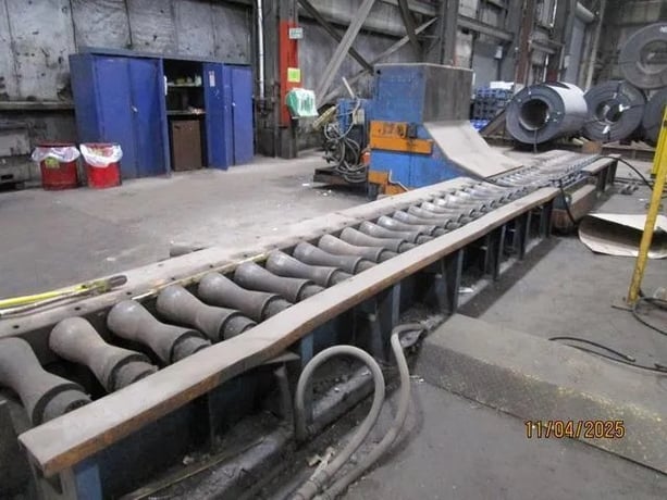 72" x .25" Bradbury, Entry Line, 80000 lb., conveyor, car, uncoiler, water cooled - Image 3