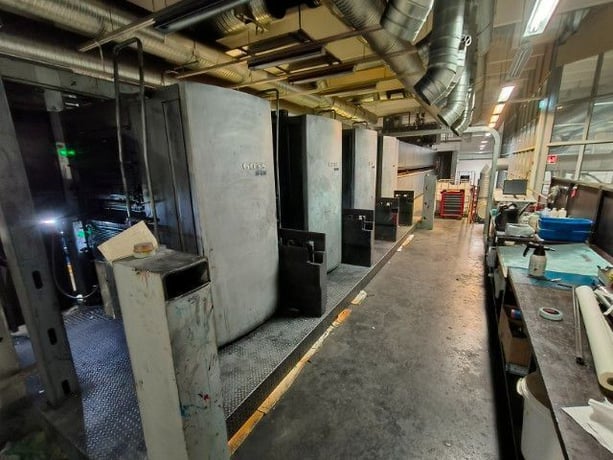 Goss & Deleeuw #M600C, web offset press, dual stacked, 32 pg, 70000 CPH, 2007 - Image 1
