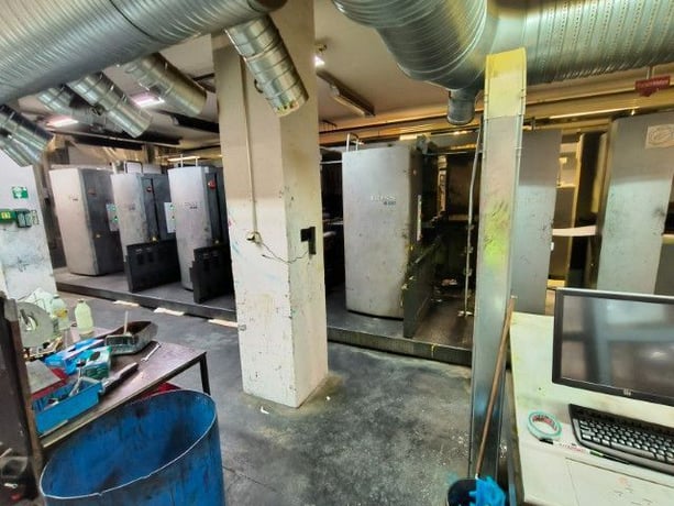 Goss & Deleeuw #M600C, web offset press, dual stacked, 32 pg, 70000 CPH, 2007 - Image 6