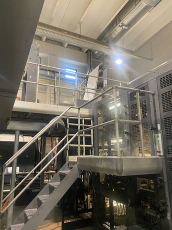 Goss & Deleeuw #M600C, web offset press, dual stacked, 32 pg, 70000 CPH, 2007 - Image 9