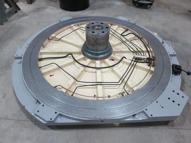 72" x 96" Lucas, Manual Air Lift Rotary Table, 16" center height, 7" center bore, 60" base plate diameter - Image 5