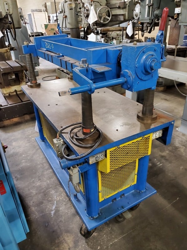 2500 lb. MTC #E4436, die handler, 26" x 30.5" platen, power elevation, nice - Image 1