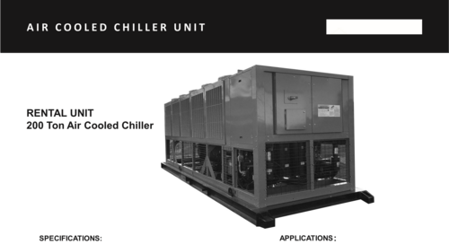 200 Ton, Air Cooled Caterpillar Rental Chiller, R134A, 25.08' L x 8.25' width x 8.42' H Size, 12.4 GPM, 460 V - Image 1