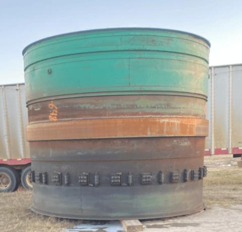 14' x 84' MEC, Single Pass Drum Dryer, dual cyclones - Image 1