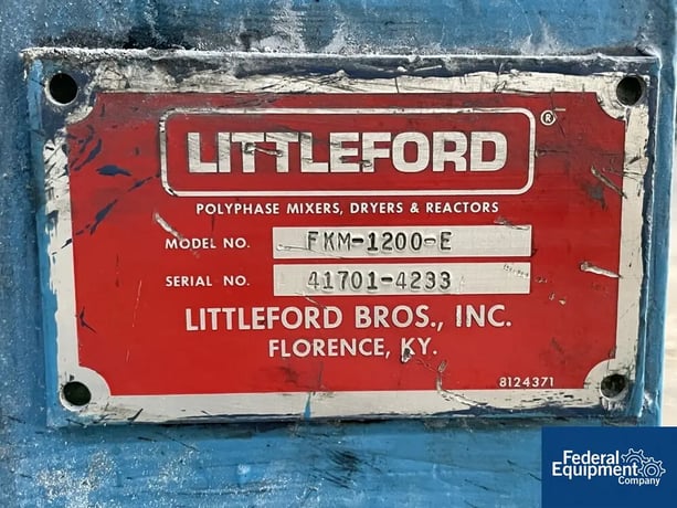 42 cu.ft. Littleford #FKM-1200-E, Mixer, Carbon Steel, 40/30 HP, on stand, 1990 - Image 2