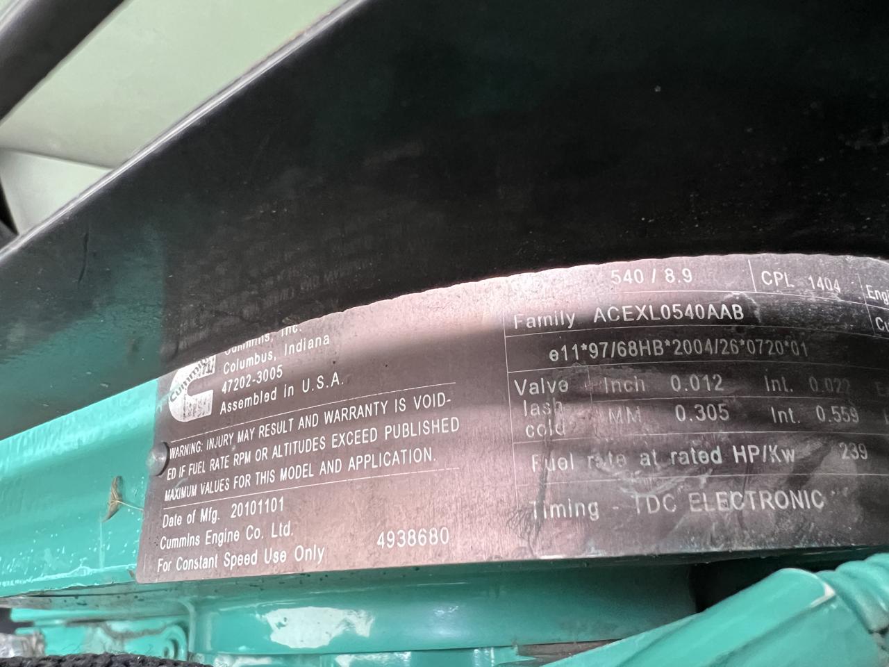 250 KW Cummins/Onan #DQDAA-6073524, Diesel Generator Set, 9 liter engine, 120/240 Volt, 1PH/3PH, 562 hours - Image 10