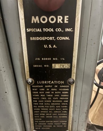 Moore #1-1/2, Jig Grinder - Image 2
