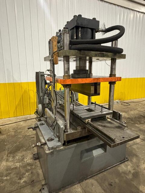 100 Ton, Rollform Inc., hydraulic 4-post cutoff & power unit, 12 stroke, 27" btwn posts, 20 HP - Image 6