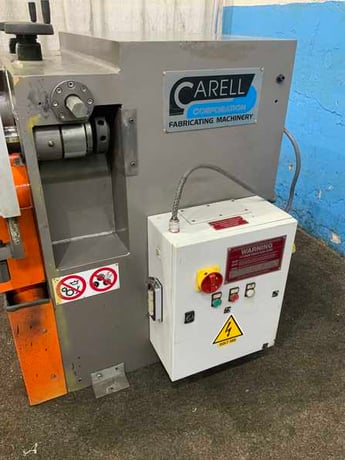 Comac #304HV, hydraulic angle rolls, leg-in/leg-out guides, 5 HP, 17 FPM, 2011 - Image 5