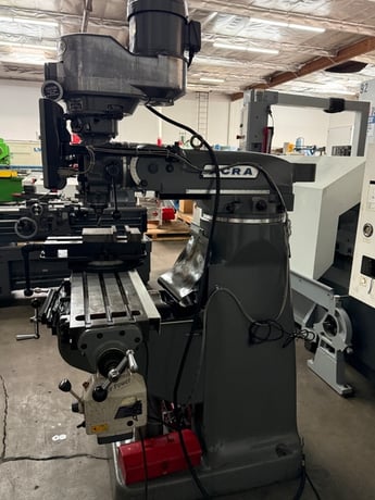 ACRA #2J, Vertical Mill, variable speed, 36" X, 12" Y, 5" Z, 12" ram, 16" knee, 18.75" throat, 3 HP, 9" x 48" - Image 6