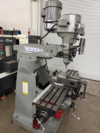 ACRA #2J, Vertical Mill, variable speed, 36" X, 12" Y, 5" Z, 12" ram, 16" knee, 18.75" throat, 3 HP, 9" x 48" - Image 7