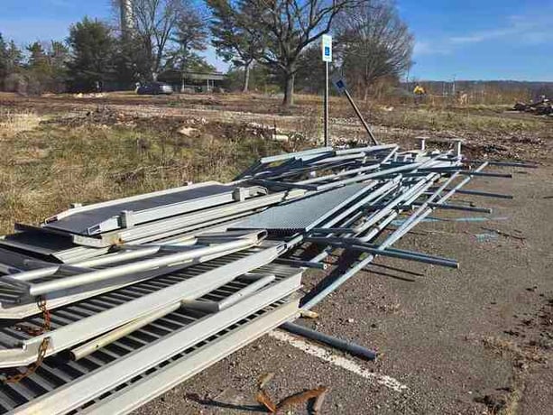 Lot of Cat Walk, Ramp, Railings, Decking, Bases Steel / Iron Material Over 100 Pieces - Image 7