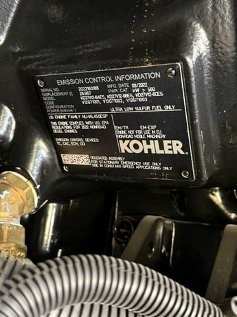 800 KW Kohler #KD800, 3 Phase, 277/480 Volts Diesel Generator with 5520 Gallon Base Tank - Image 9