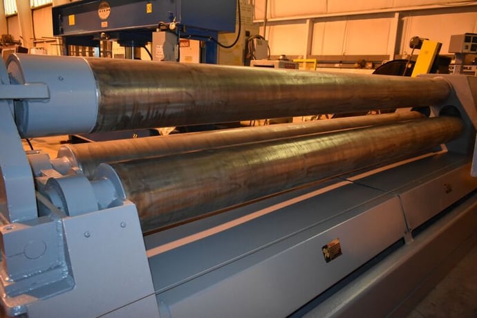 7/16" x 12' WDM #100-11-12, 3-roll hydraulic pinch pyramid plate bending roll, 2-speed reducer - Image 7