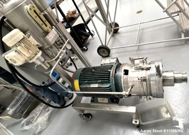 Fryma Koruma #MZ-130/B, Toothed Colloid Mill, 25 HP, 700-7000 L/hr, Sanitary, High Shear Mixer, on cart - Image 2