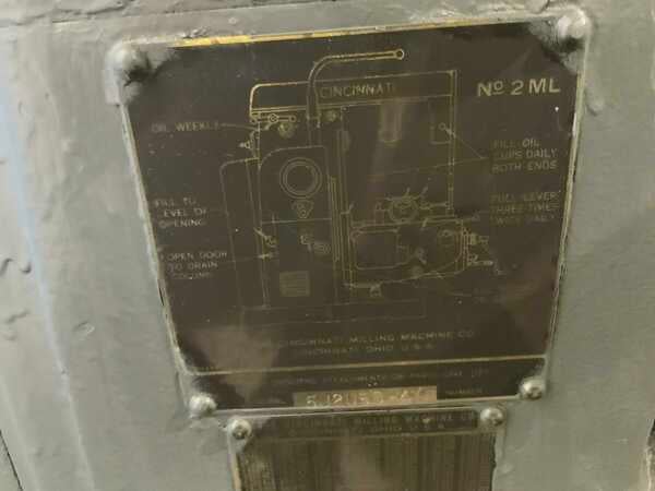 Cincinnati #2, horizontal mill, 10" x52" table, #50 NS taper, rapid traverse, forward/reverse, 5 HP - Image 6