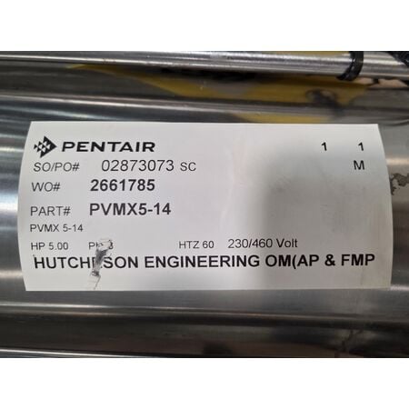 26 GPM @ 640' TDH Pentair Aurora #PVMX5-14, Vertical Multistage Jockey Pump, 5 HP, new - Image 4
