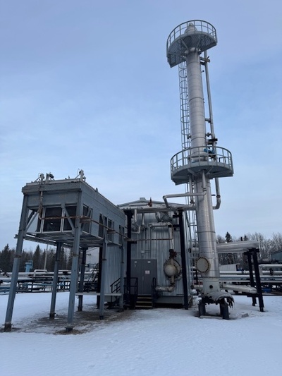 De-Ethanizer Package, 30" x 52'-6" distillation column, 150 psi @ 600°F, Chiller, Low Temp. Separator, 2005 - Image 1
