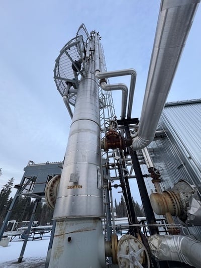 De-Ethanizer Package, 30" x 52'-6" distillation column, 150 psi @ 600°F, Chiller, Low Temp. Separator, 2005 - Image 3