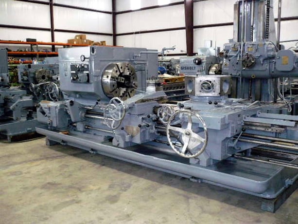 No. 4A Warner & Swasey, M3580, square head, saddle type turret lathe, 28-1/4" swing o/bed ways, 62" center - Image 3
