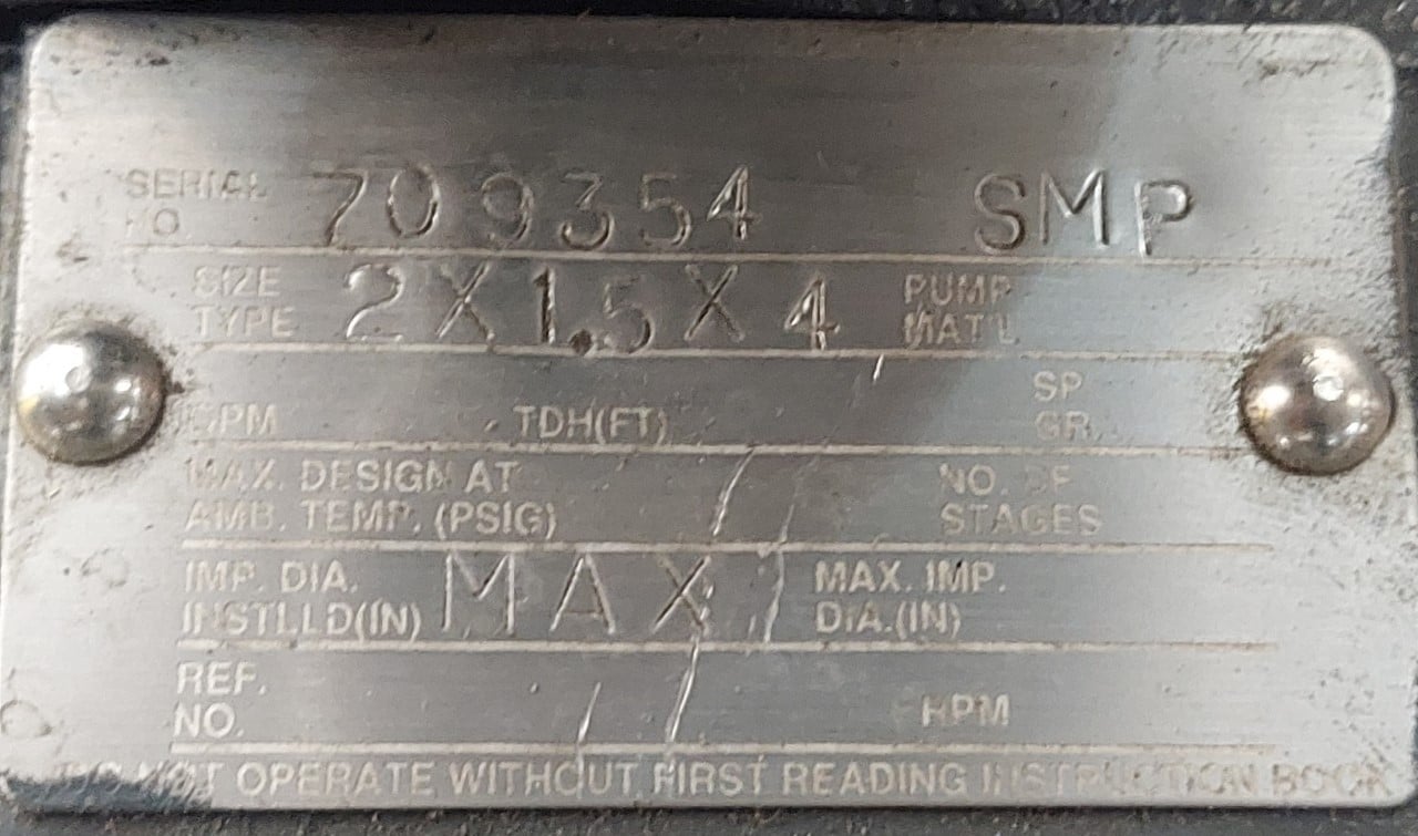 Flowserve #D512, bare shaft pump, unused - Image 4
