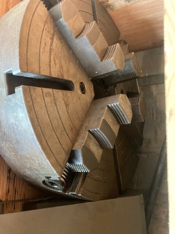 22" Cushman, 4-Jaw Lathe Chuck, L3 Mount, Rev Jaws - Image 1